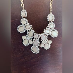 Light purple bubble necklace with cz stones